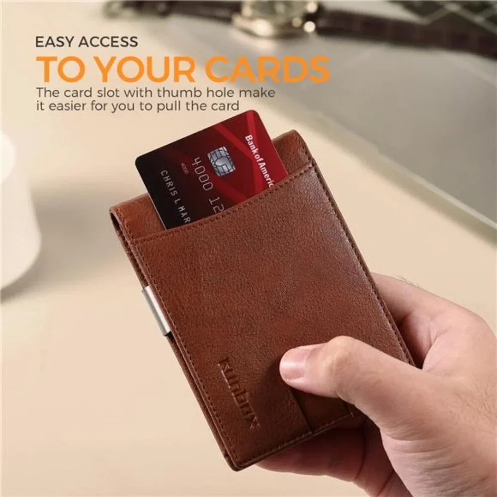 New Slim Novelty Wallets for Men RFID Blocking 11 Card Holder Minimalist